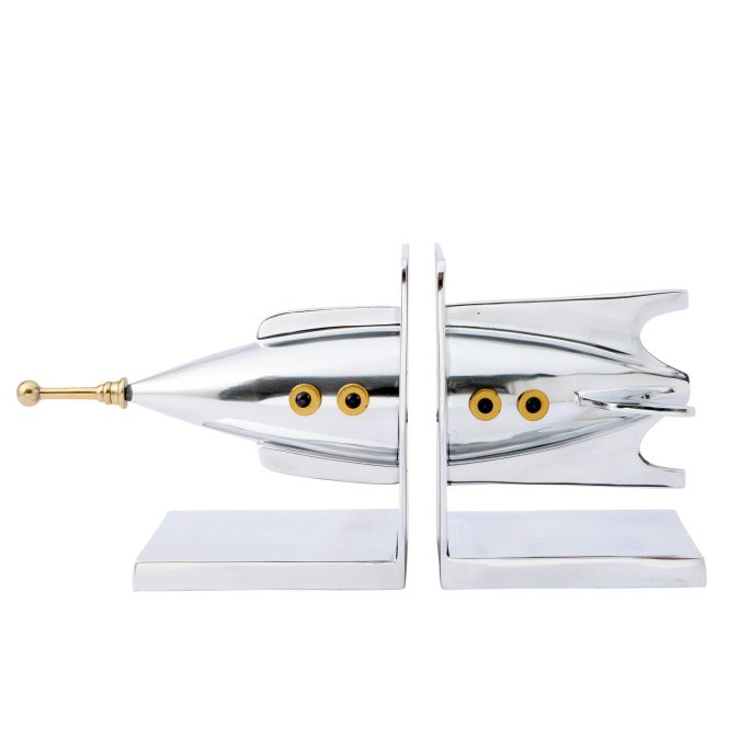 Rocket Ship Bookends