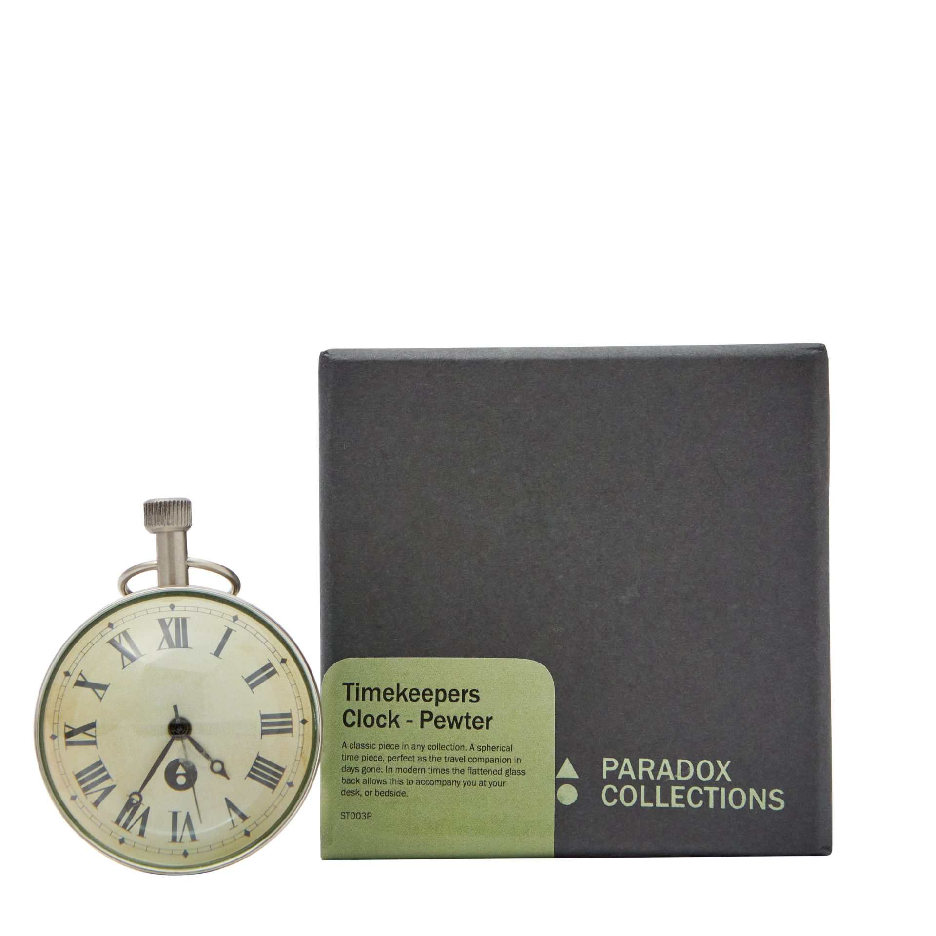 Timekeepers Clock, Pewter